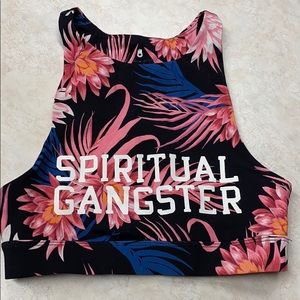 Spiritual Gangster Floral Racerback crop style bra
